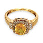 XMAS DEAL | 10kt Gold Michael Hill Yellow Sapphire & Diamond Halo Ring Valuation $3,250