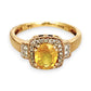 XMAS DEAL | 10kt Gold Michael Hill Yellow Sapphire & Diamond Halo Ring Valuation $3,250