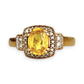 XMAS DEAL | 10kt Gold Michael Hill Yellow Sapphire & Diamond Halo Ring Valuation $3,250