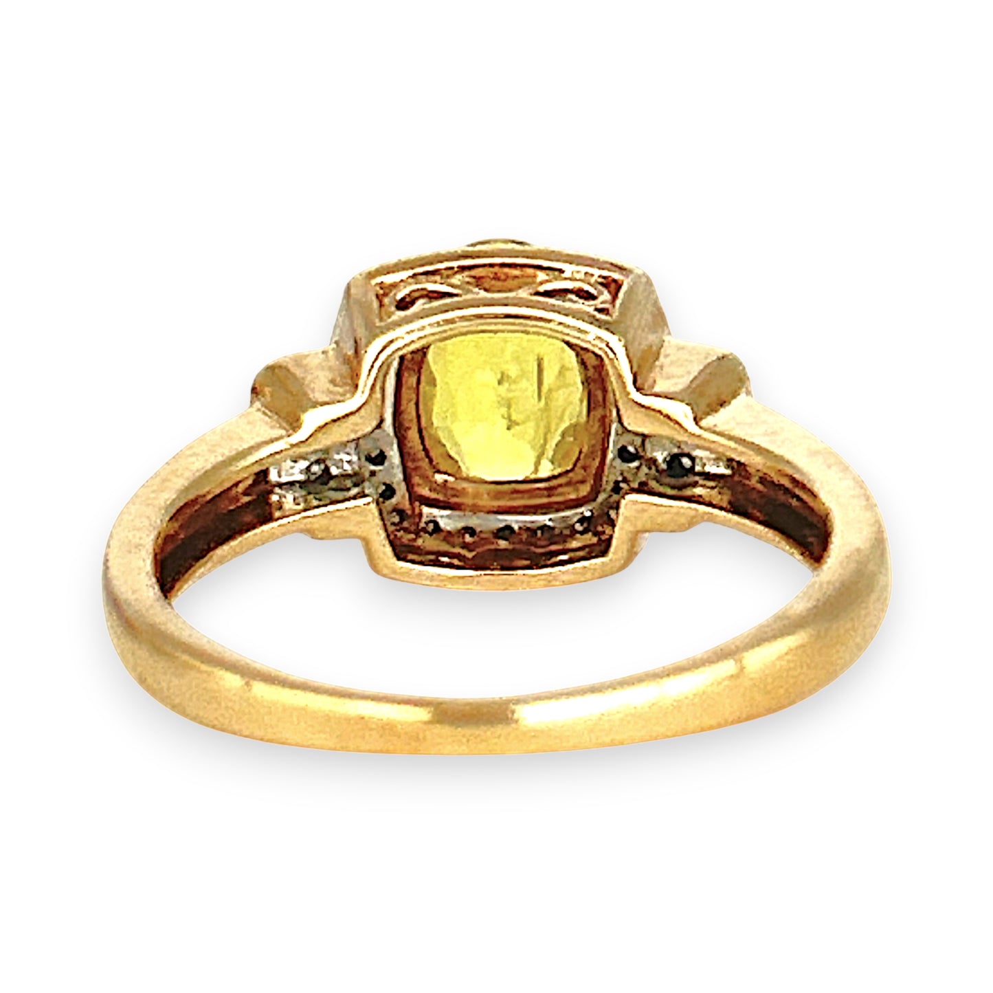XMAS DEAL | 10kt Gold Michael Hill Yellow Sapphire & Diamond Halo Ring Valuation $3,250