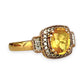 XMAS DEAL | 10kt Gold Michael Hill Yellow Sapphire & Diamond Halo Ring Valuation $3,250