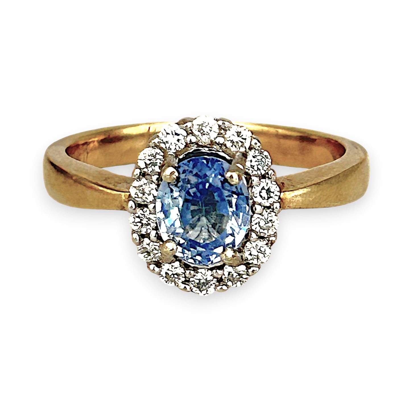 XMAS DEAL | 10kt Gold Michael Hill Blue Radiance Halo Ring Valuation $2,990
