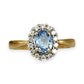 XMAS DEAL | 10kt Gold Michael Hill Blue Radiance Halo Ring Valuation $2,990