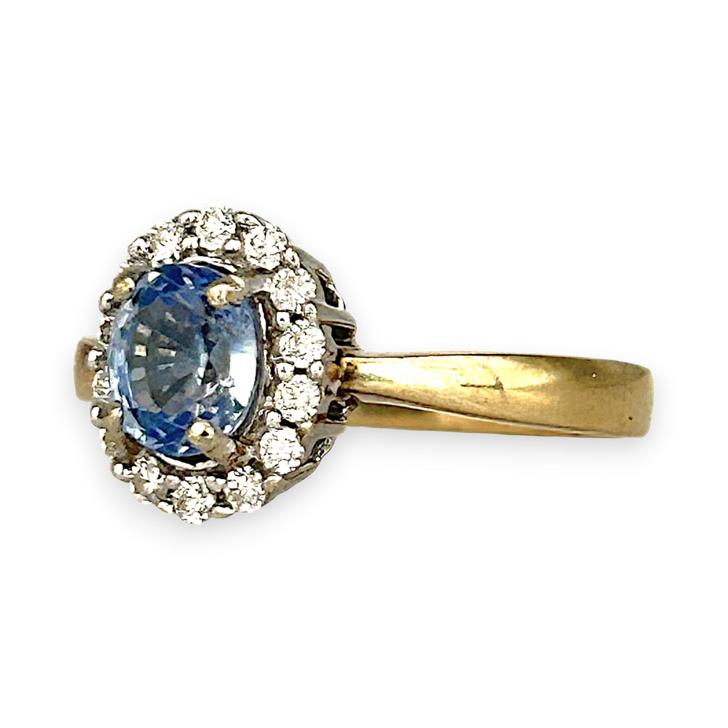 XMAS DEAL | 10kt Gold Michael Hill Blue Radiance Halo Ring Valuation $2,990