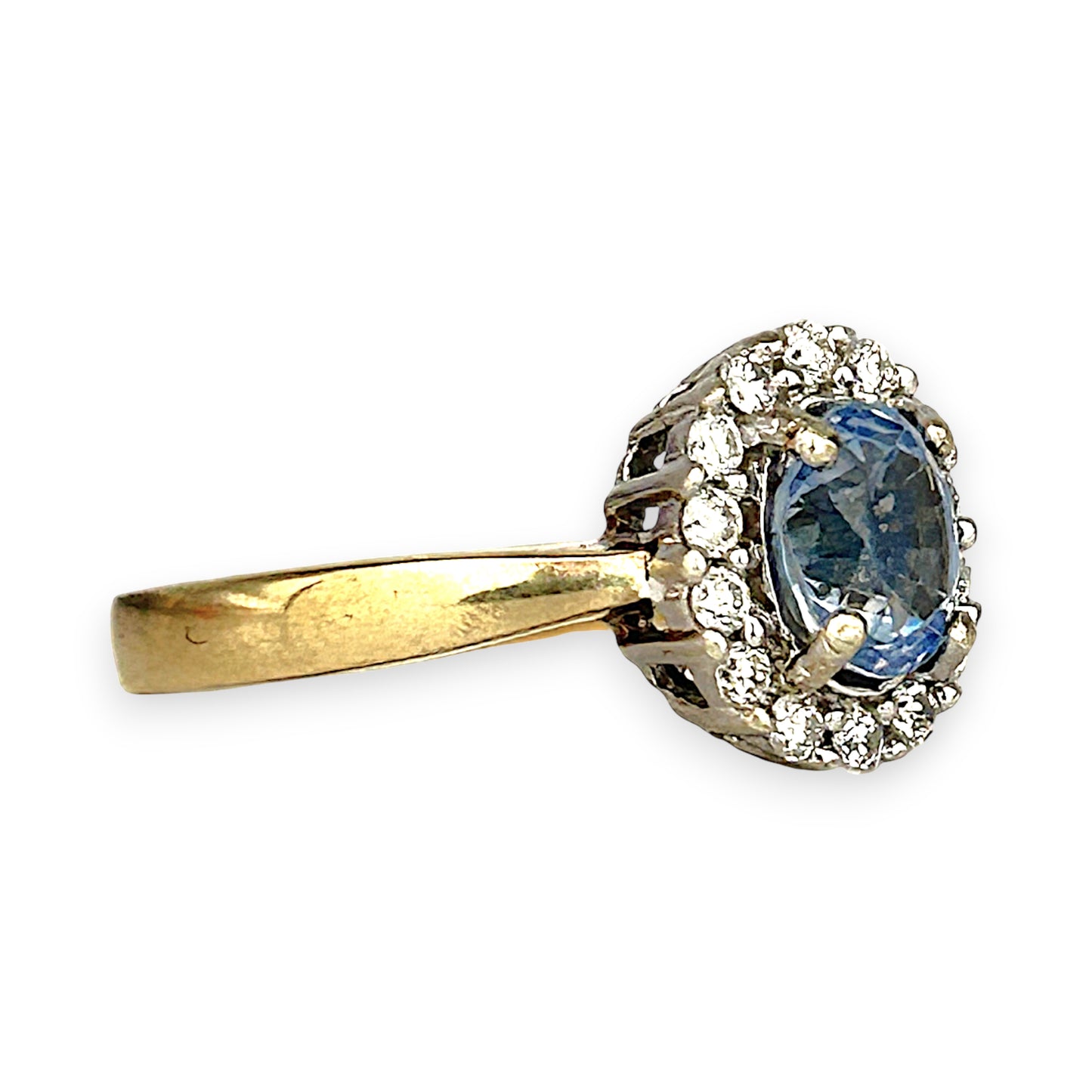 XMAS DEAL | 10kt Gold Michael Hill Blue Radiance Halo Ring Valuation $2,990