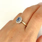 XMAS DEAL | 10kt Gold Michael Hill Blue Radiance Halo Ring Valuation $2,990