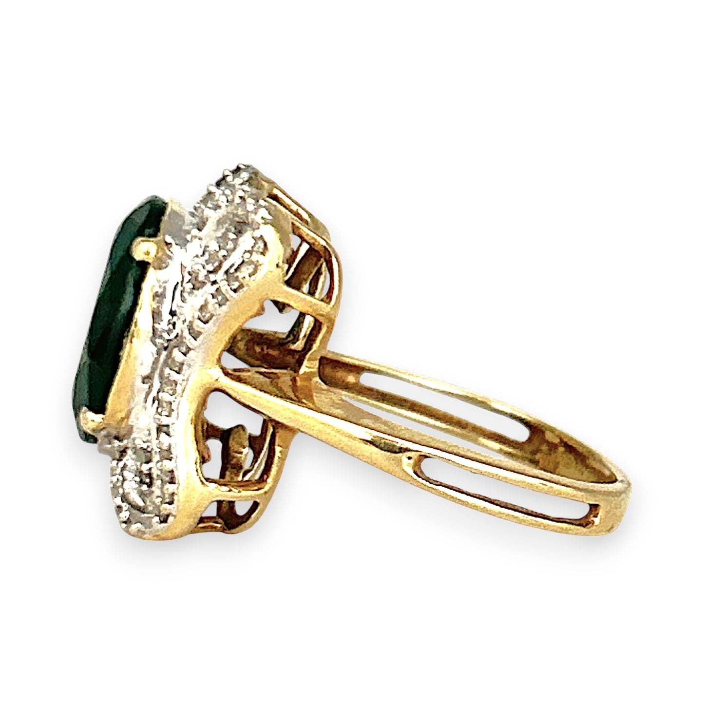 XMAS DEAL | 14kt Gold Emerald Majesty Statement Ring Valuation $4,900