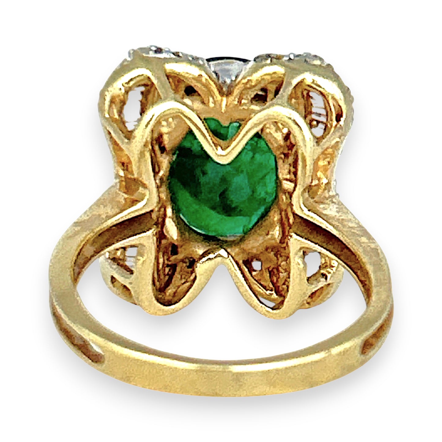 XMAS DEAL | 14kt Gold Emerald Majesty Statement Ring Valuation $4,900