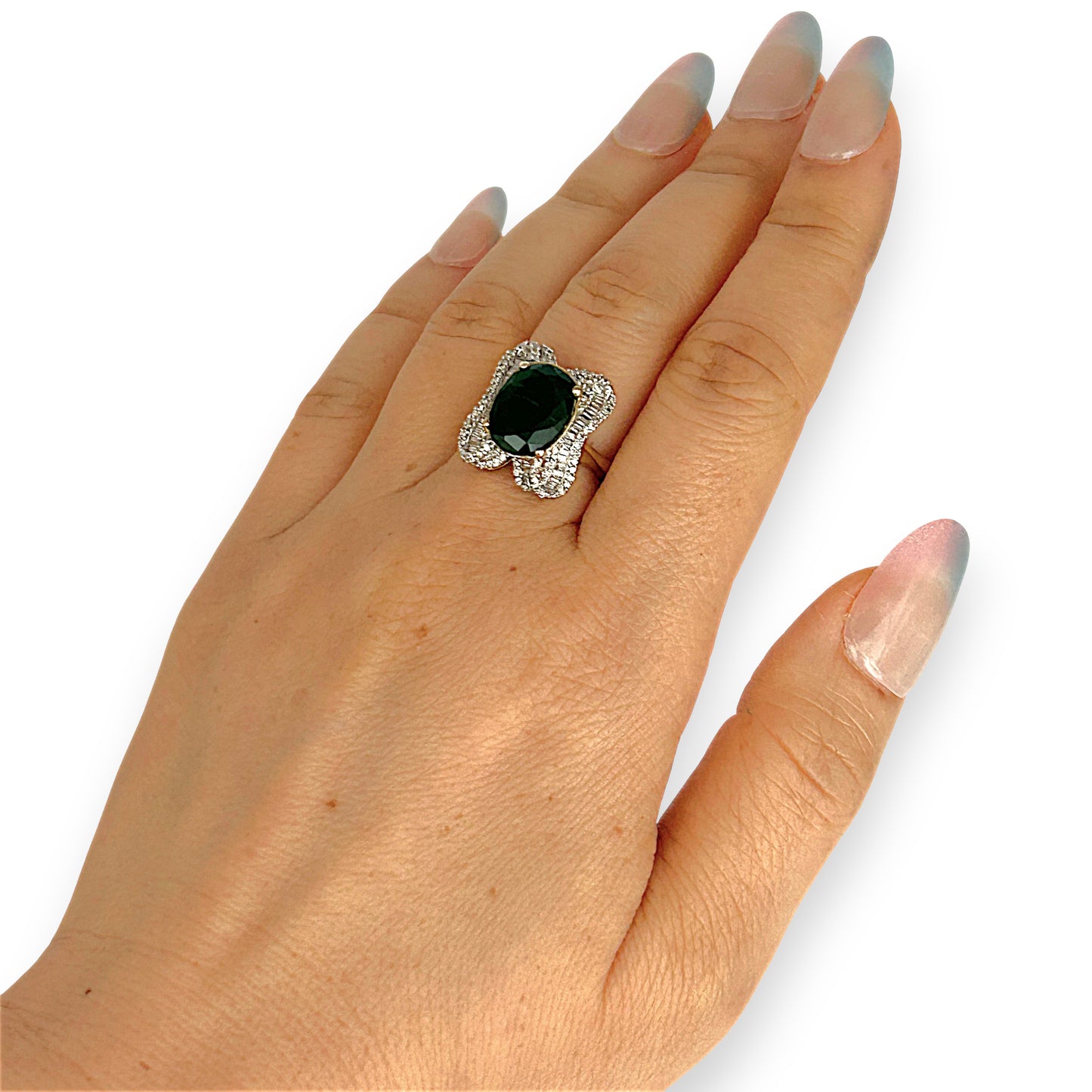 XMAS DEAL | 14kt Gold Emerald Majesty Statement Ring Valuation $4,900