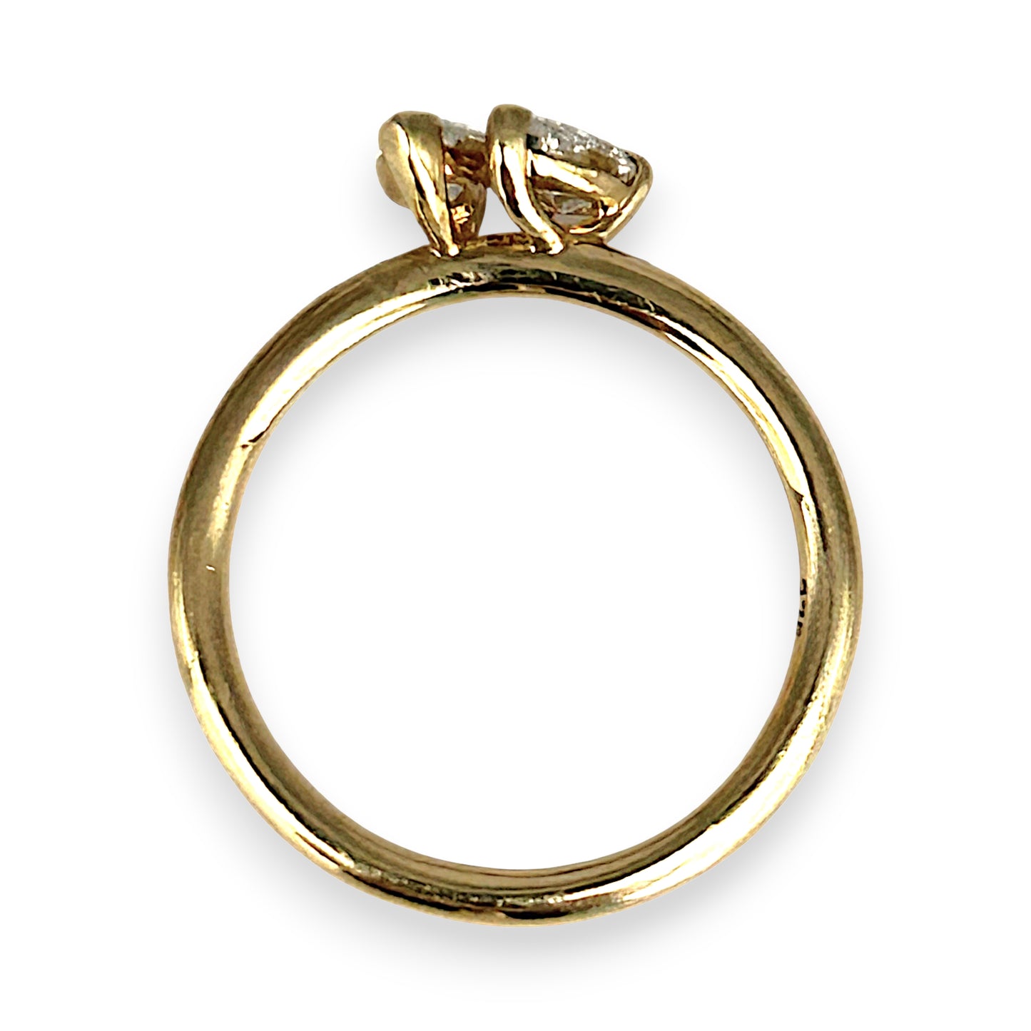 GOLD DEAL | 9ct Gold Raidance Duo Curve Diamond Ring Size L, TDW 0.62ct.