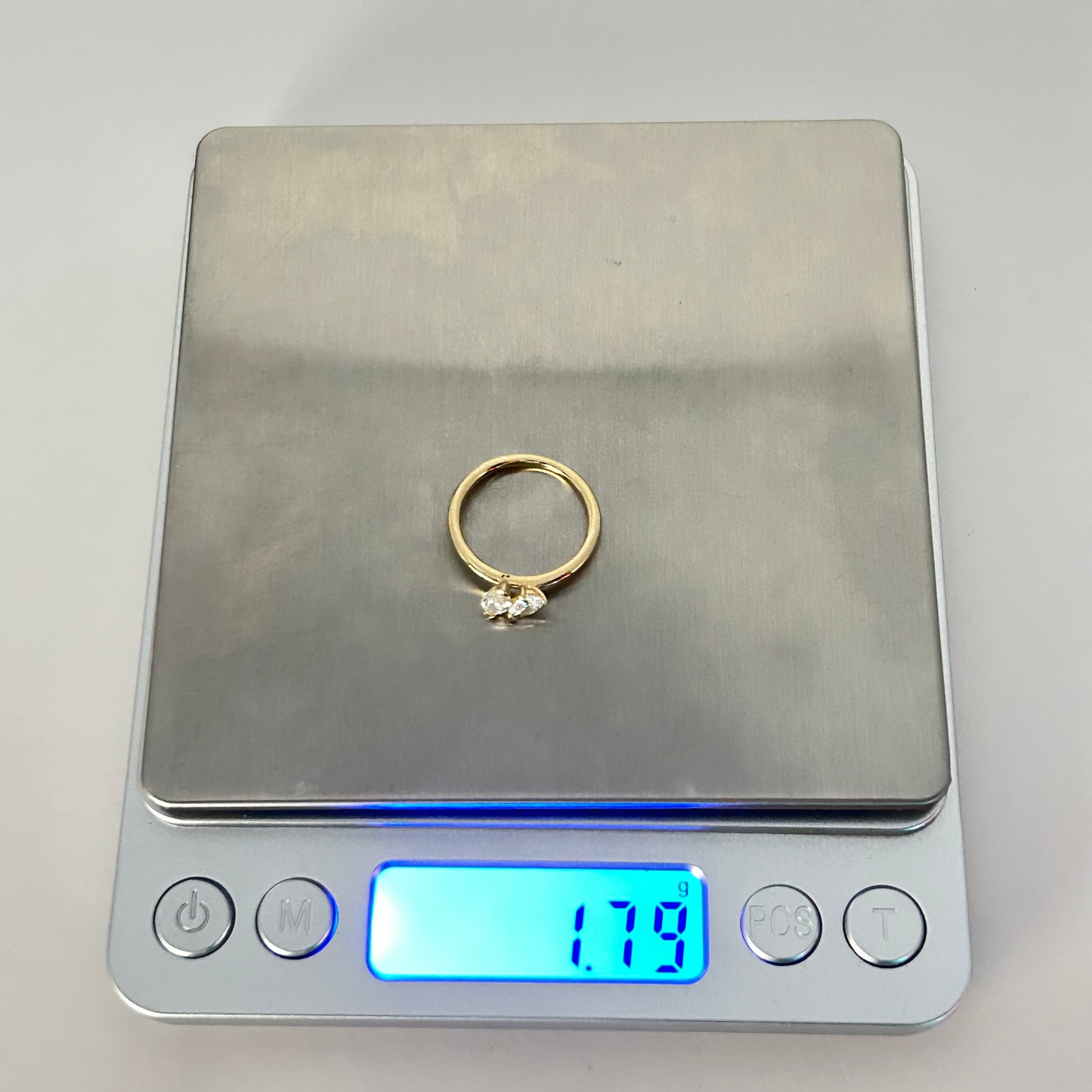 GOLD DEAL | 9ct Gold Raidance Duo Curve Diamond Ring Size L, TDW 0.62ct.