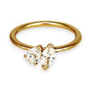 GOLD DEAL | 9ct Gold Raidance Duo Curve Diamond Ring Size L, TDW 0.62ct.