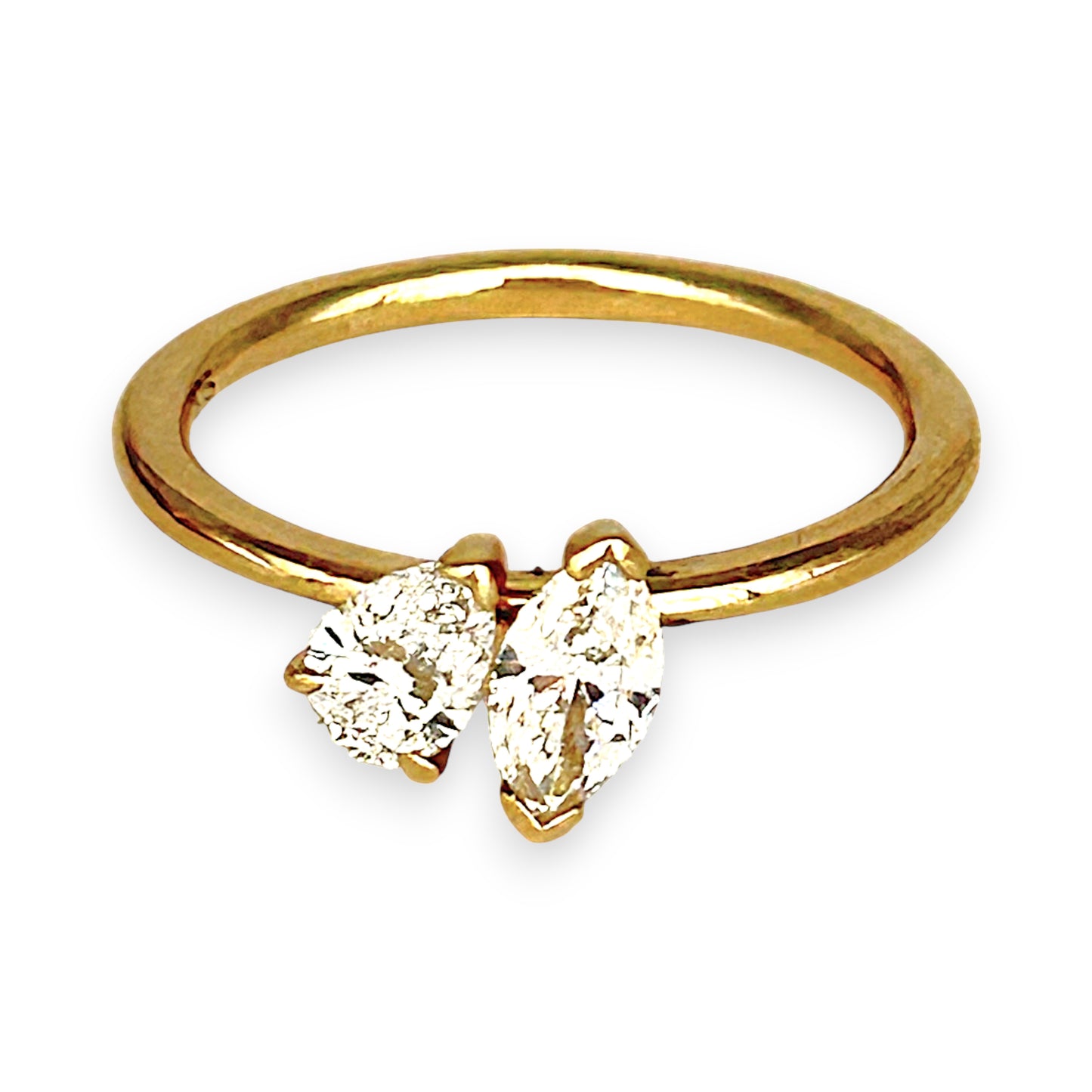 GOLD DEAL | 9ct Gold Raidance Duo Curve Diamond Ring Size L, TDW 0.62ct.