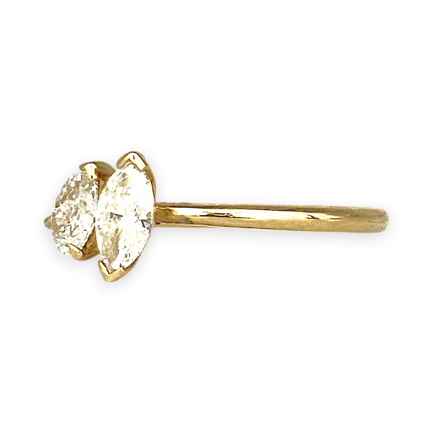 GOLD DEAL | 9ct Gold Raidance Duo Curve Diamond Ring Size L, TDW 0.62ct.