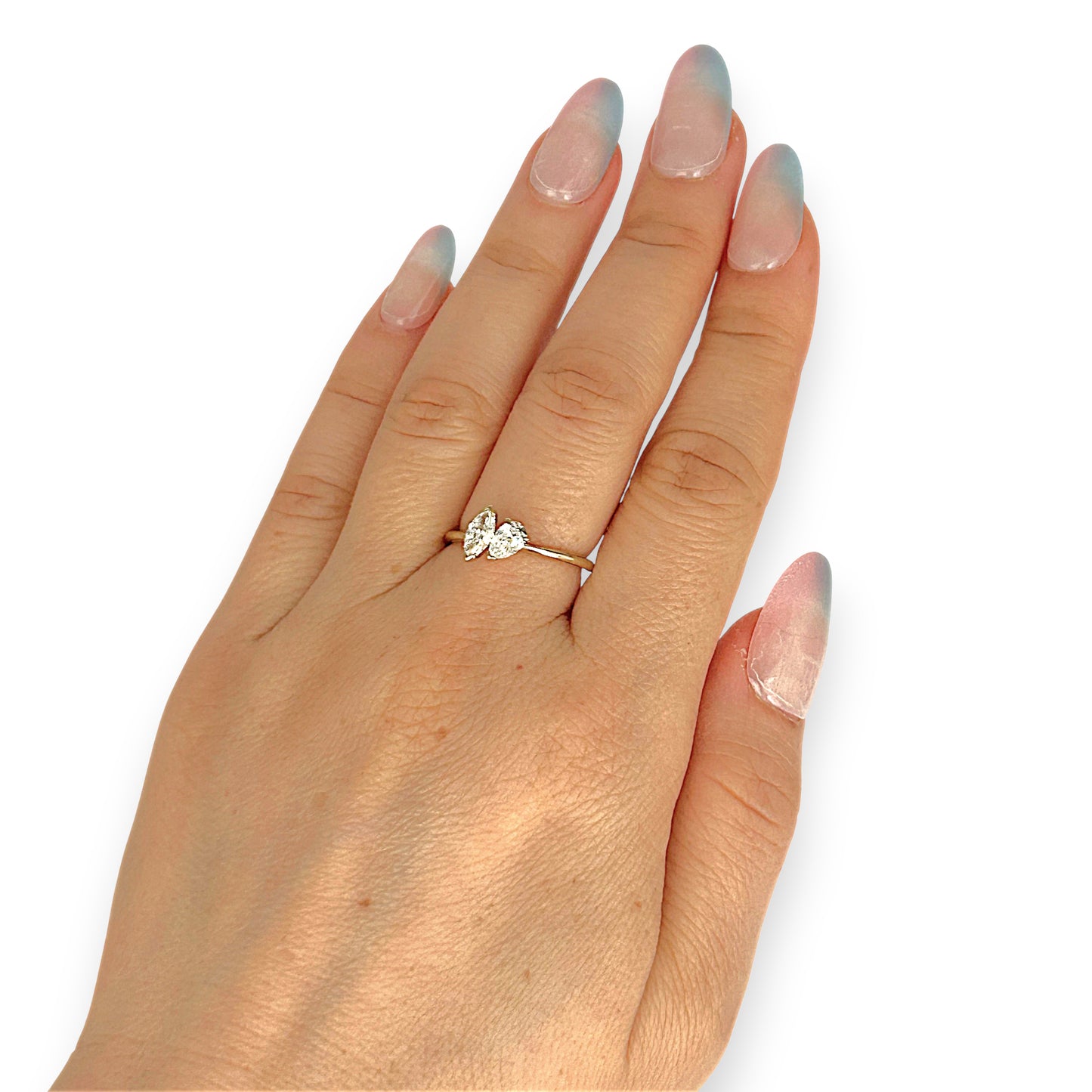 GOLD DEAL | 9ct Gold Raidance Duo Curve Diamond Ring Size L, TDW 0.62ct.