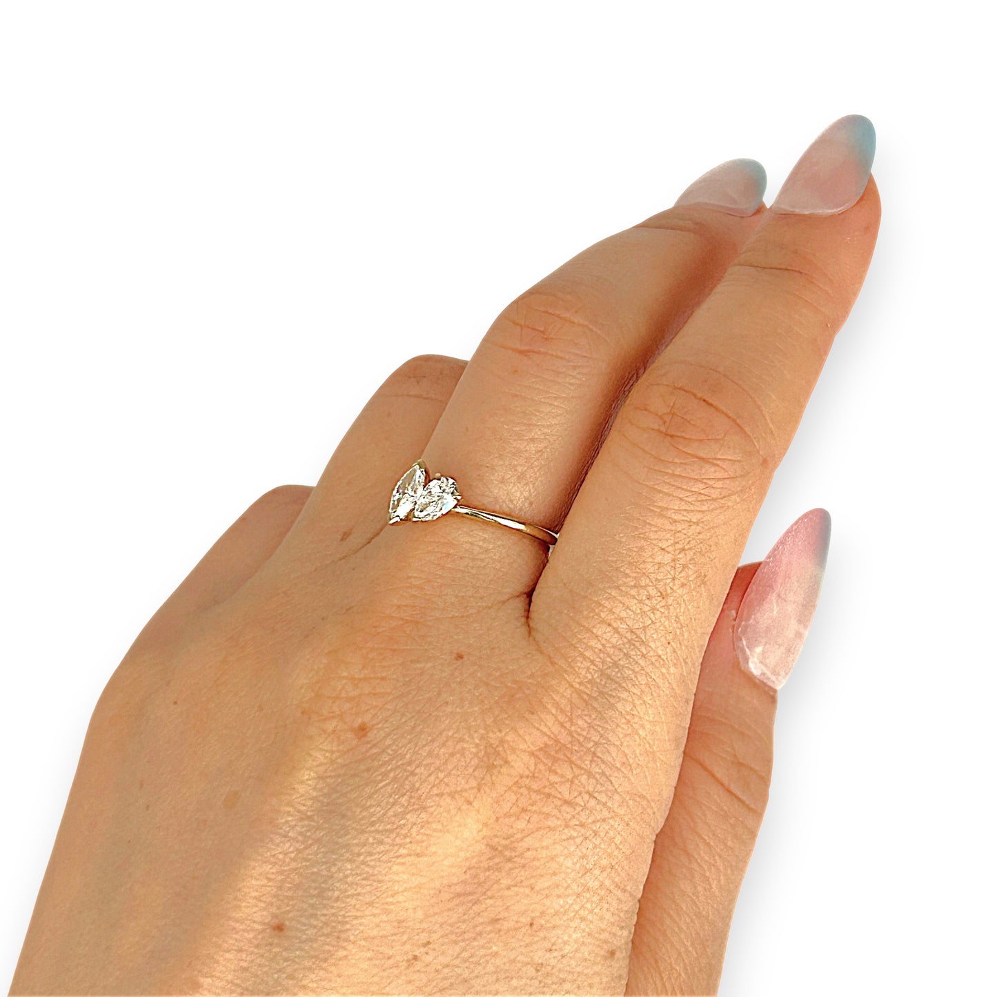 GOLD DEAL | 9ct Gold Raidance Duo Curve Diamond Ring Size L, TDW 0.62ct.