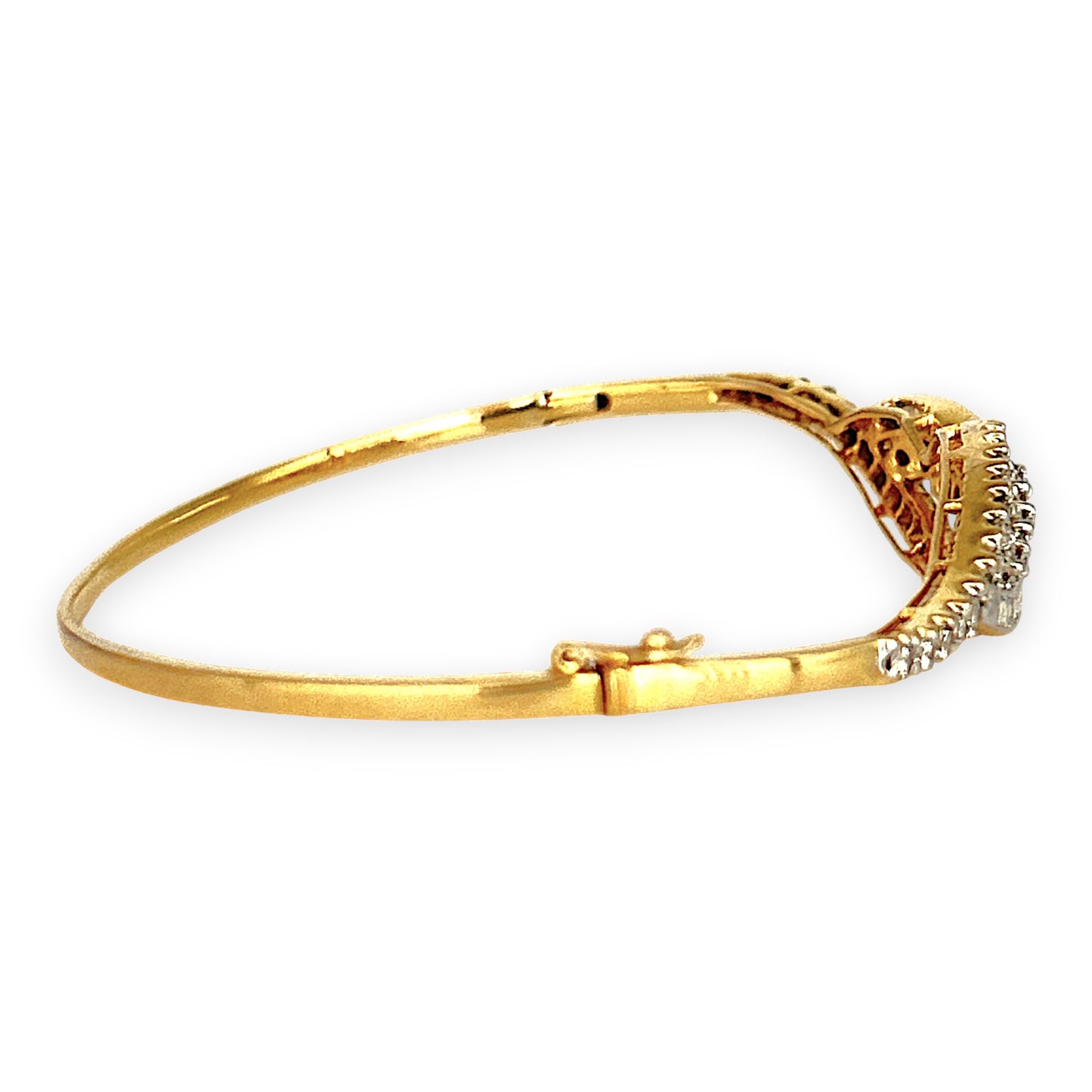 XMAS DEAL | 18kt Gold Diamond Infinity Bangle Valuation $9,500 TDW1.27ct.