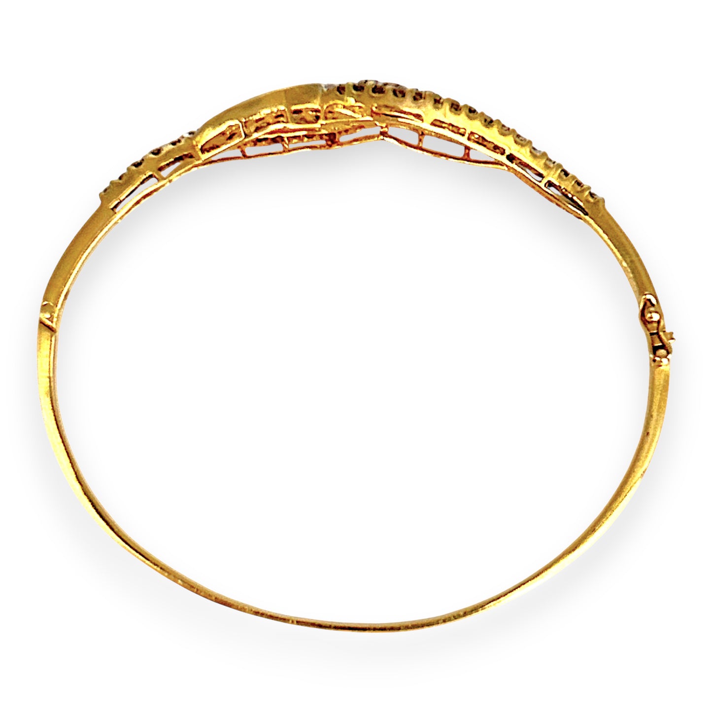 XMAS DEAL | 18kt Gold Diamond Infinity Bangle Valuation $9,500 TDW1.27ct.