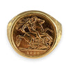 22ct Half Soveriegn in 18ct Gold Ring Valuation $7,300. R # 174