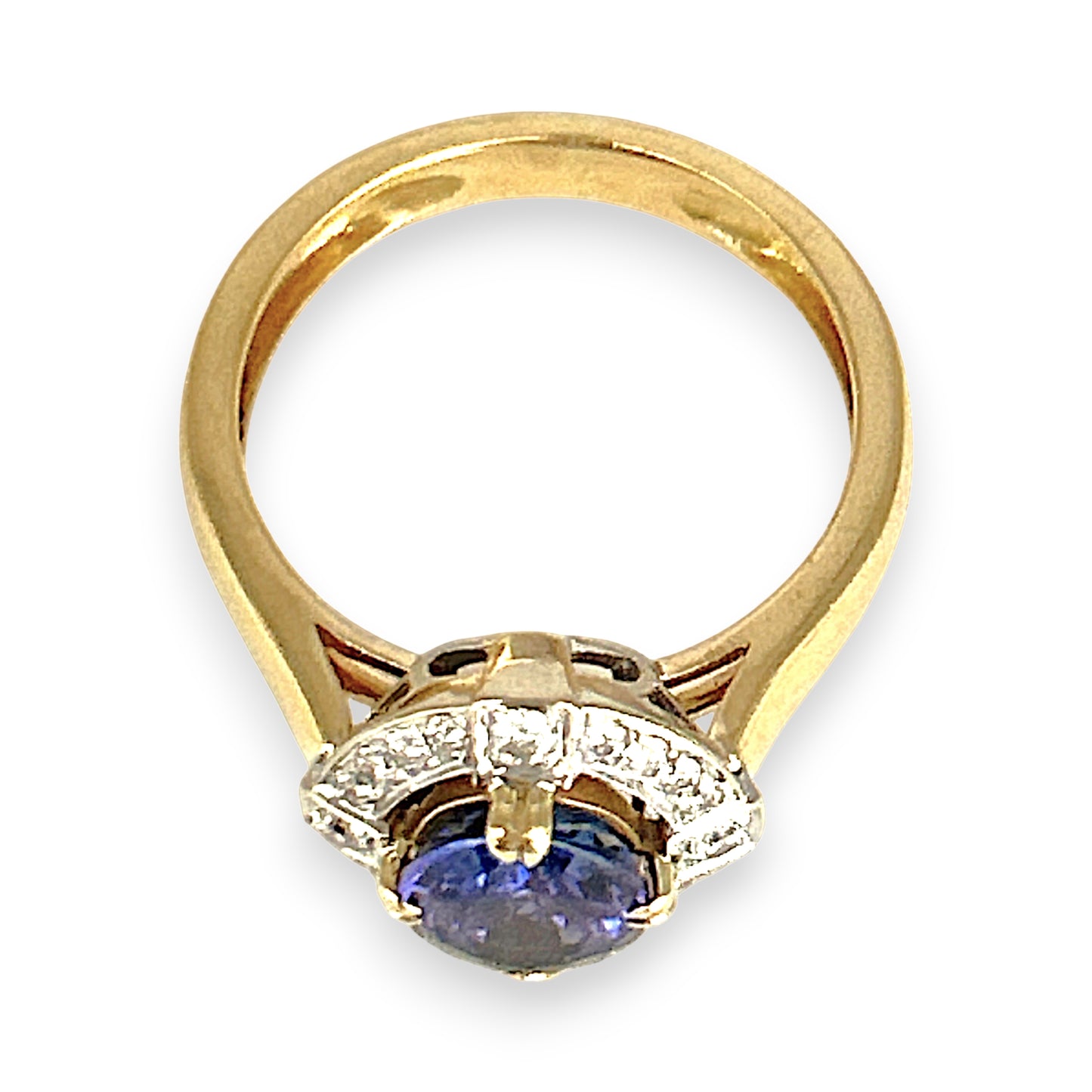 XMAS DEAL | 18kt Gold Twilight Bloom Tanzanite Ring Valuation $7,450