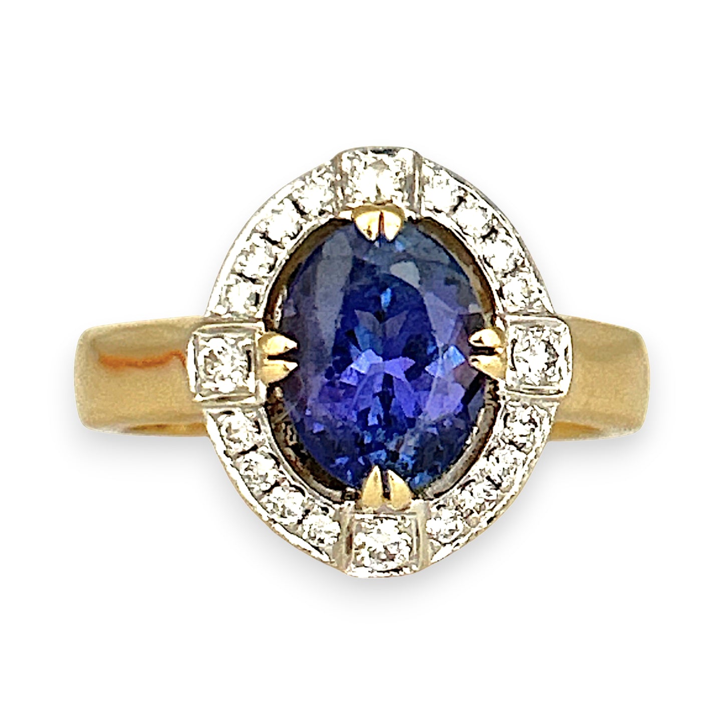 XMAS DEAL | 18kt Gold Twilight Bloom Tanzanite Ring Valuation $7,450