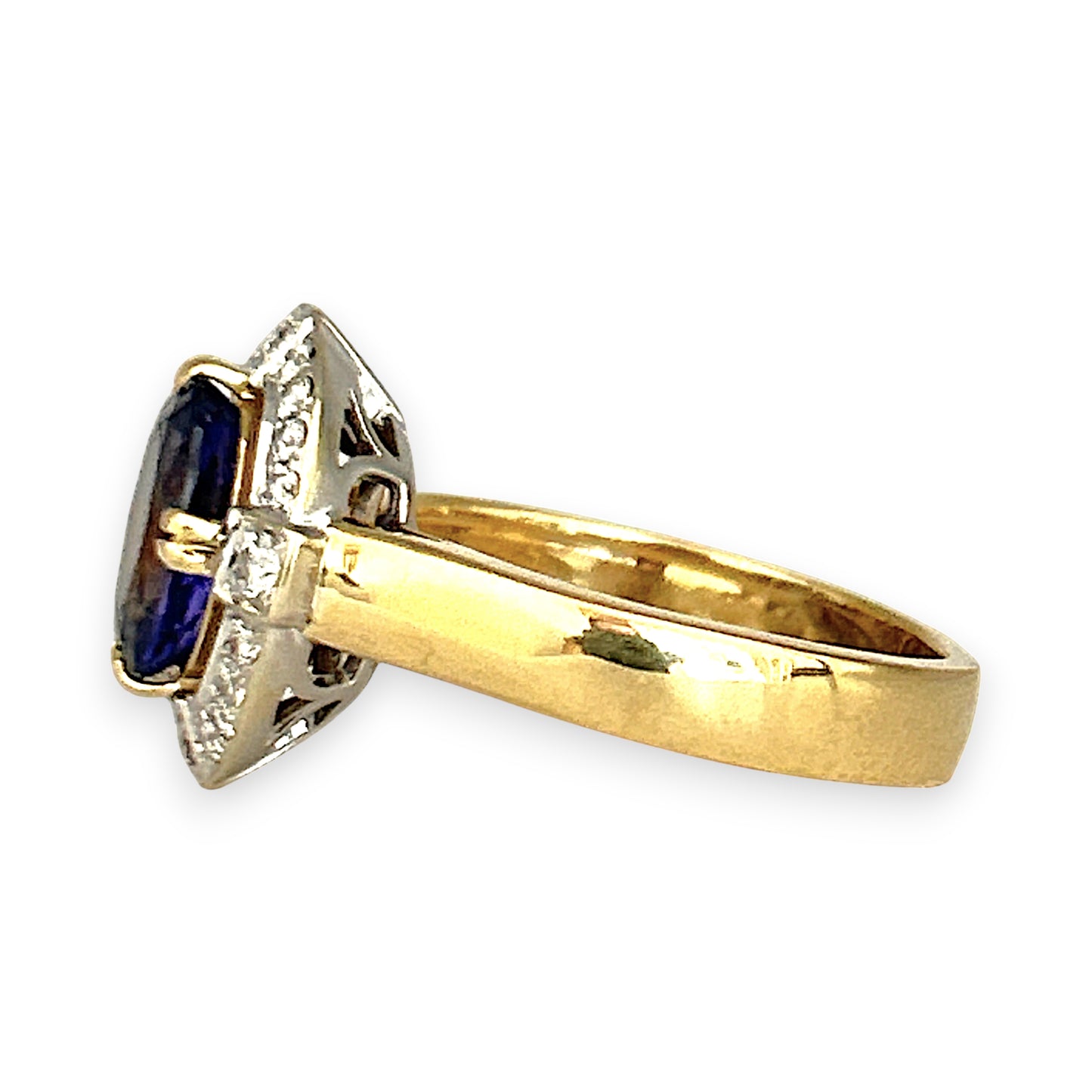 XMAS DEAL | 18kt Gold Twilight Bloom Tanzanite Ring Valuation $7,450