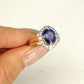 XMAS DEAL | 18kt Gold Twilight Bloom Tanzanite Ring Valuation $7,450