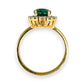 XMAS DEAL | 18kt Gold Emerald Halo Diamond Ring Valuation $5,300