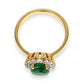 XMAS DEAL | 18kt Gold Emerald Halo Diamond Ring Valuation $5,300