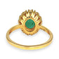 XMAS DEAL | 18kt Gold Emerald Halo Diamond Ring Valuation $5,300
