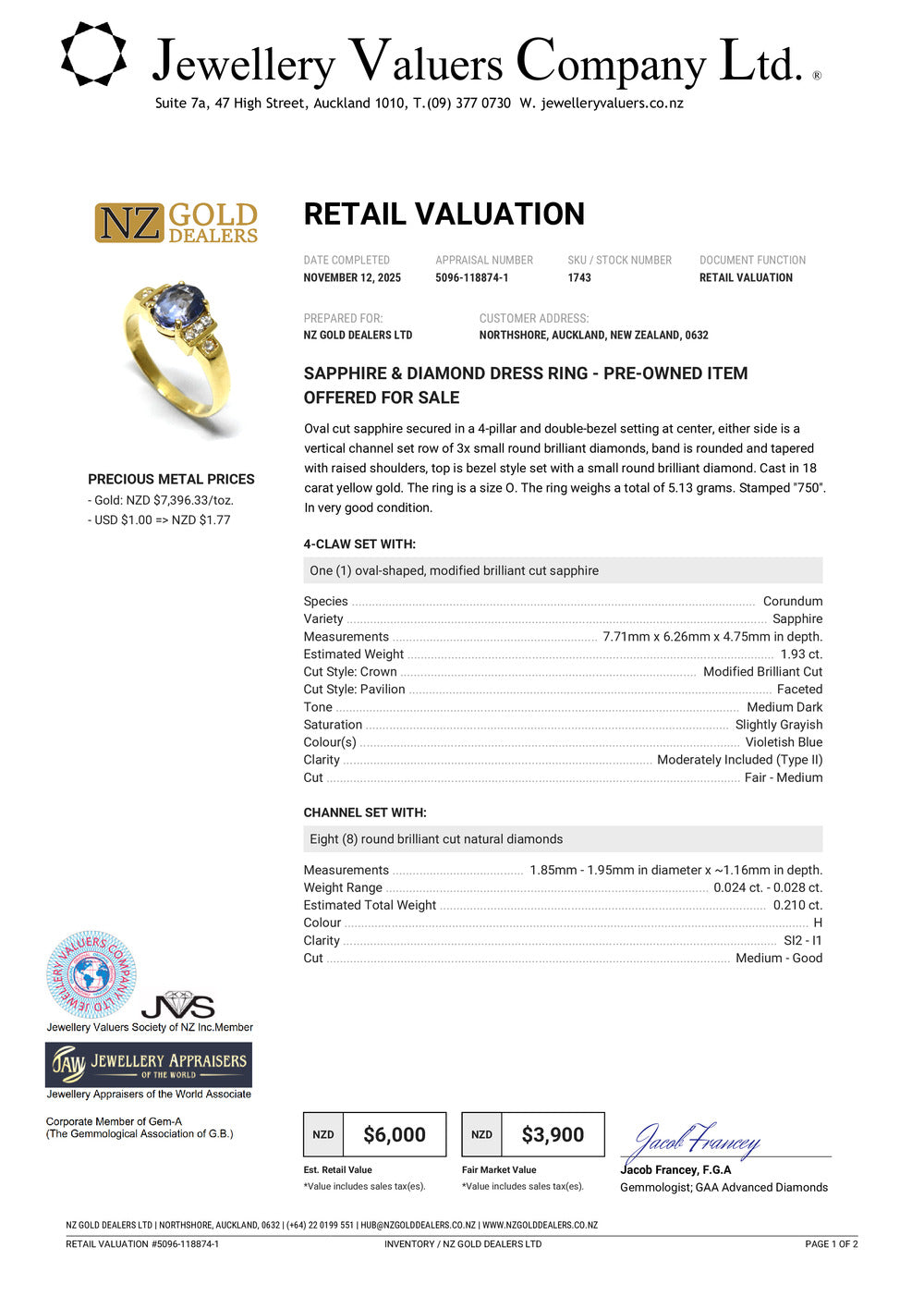XMAS DEAL | 18kt Gold Celestial Grace Ring Valuation: $6,000