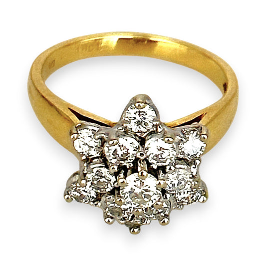 XMAS DEAL | 18kt Gold Golden Bloom Diamond Ring Valuation: $8,000