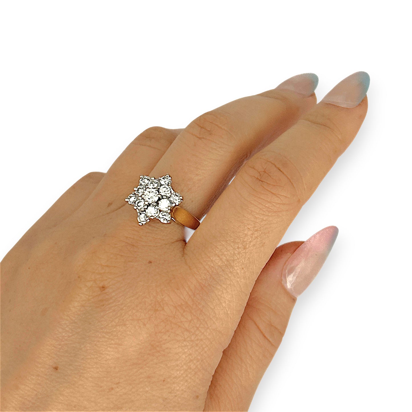 XMAS DEAL | 18kt Gold Golden Bloom Diamond Ring Valuation: $8,000