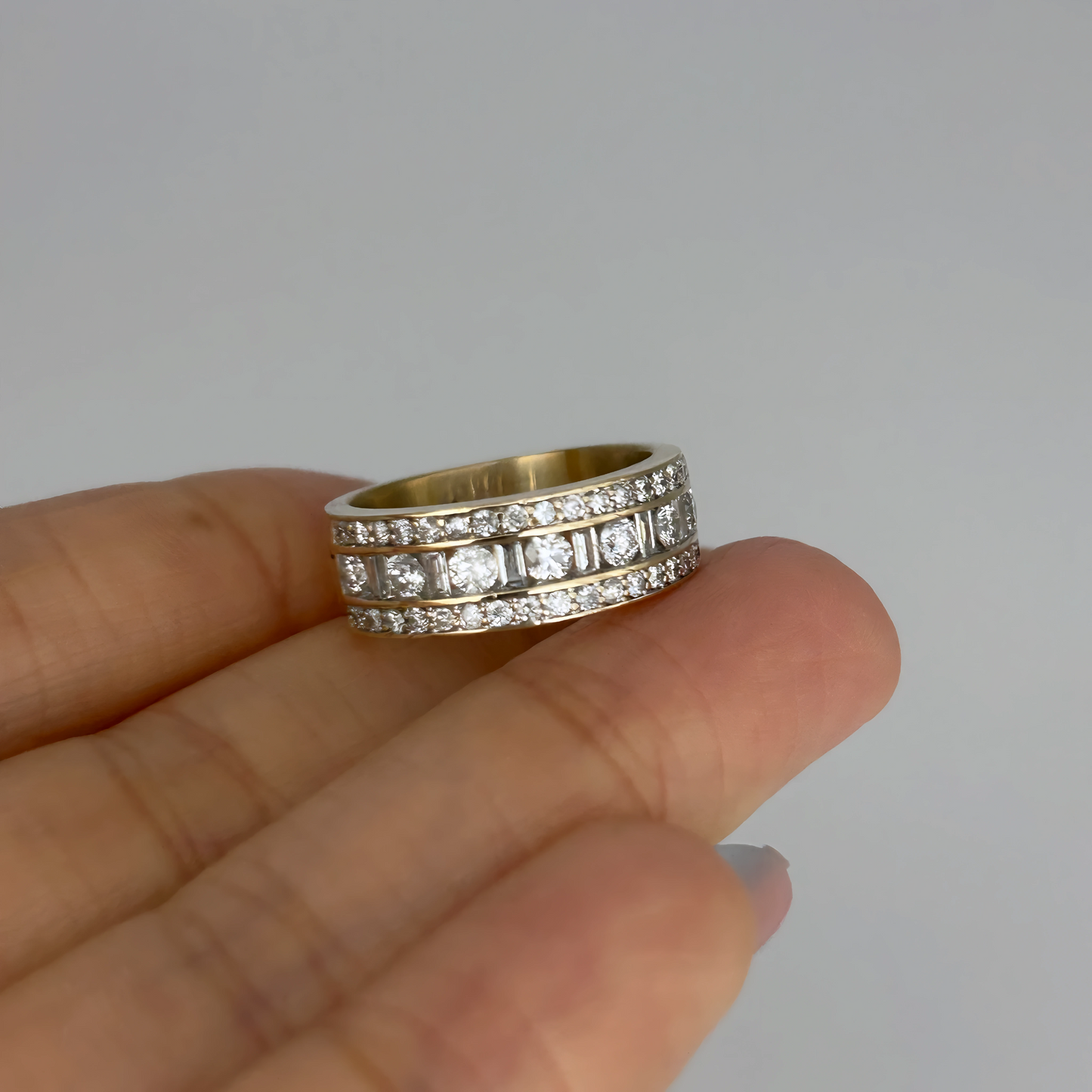 GOLD DEAL | 9kt Gold Trinity Radiance 1.07ct Diamond Band Valuation $4,700