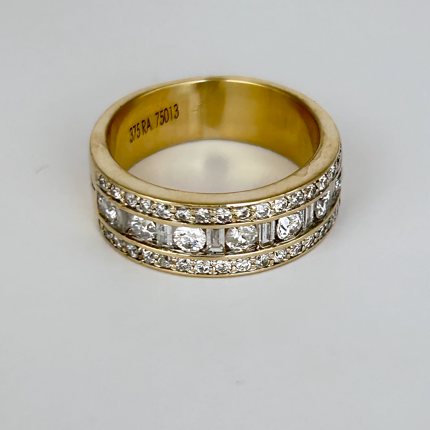 GOLD DEAL | 9kt Gold Trinity Radiance 1.07ct Diamond Band Valuation $4,700