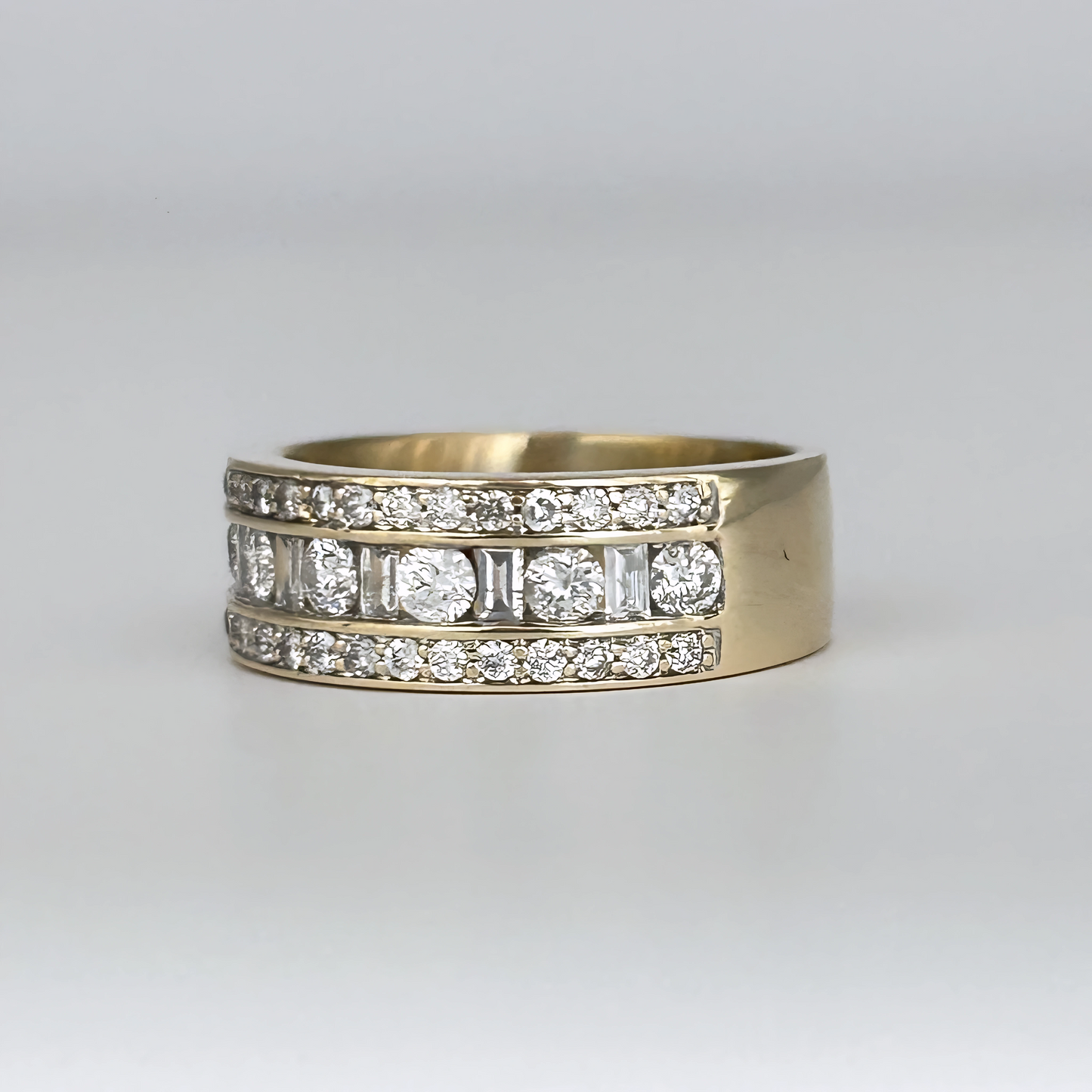 GOLD DEAL | 9kt Gold Trinity Radiance 1.07ct Diamond Band Valuation $4,700