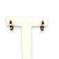 GOLD DEAL | 18ct Gold Ruby & Diamonds Huggie Earrings 13.9mm