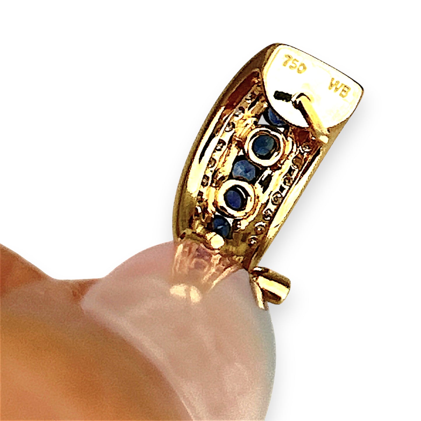 XMAS DEAL | 18kt Gold Vintage Sapphire & Diamond Earrings Valuation $5,990