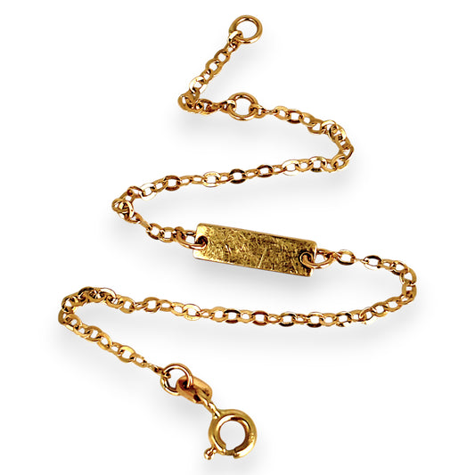 GOLD DEAL | 18ct (18K) Gold Elegant & Personal ID Bracelet 16cm