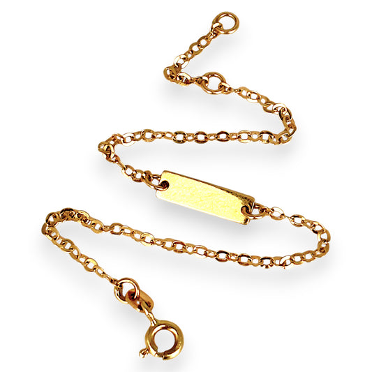GOLD DEAL | 18ct (18K) Gold Elegant & Personal ID Bracelet 16cm
