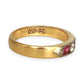 GOLD DEAL | 18ct (18K) Gold Pink Sapphire & Diamond Ring Size K1/2