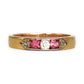GOLD DEAL | 18ct (18K) Gold Pink Sapphire & Diamond Ring Size K1/2