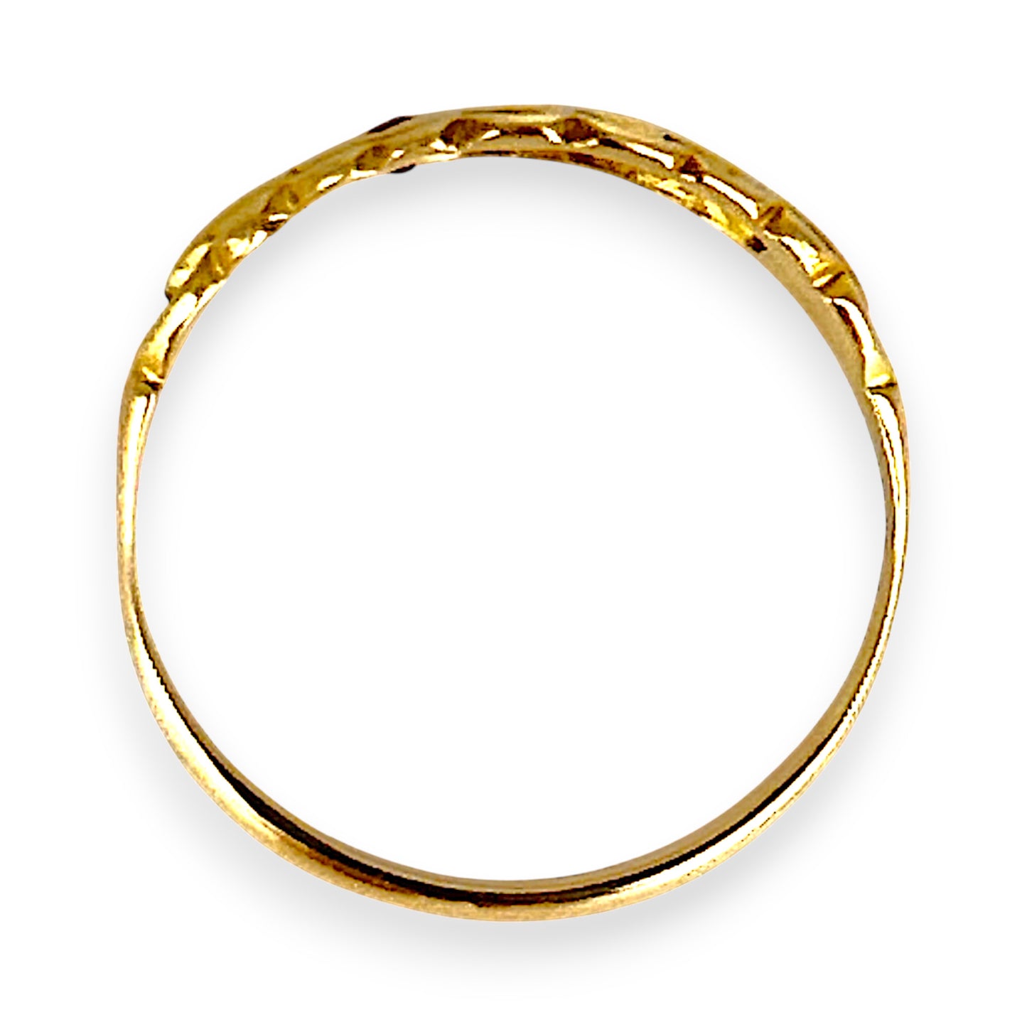 XMAS DEAL | 18kt Gold Solara Vintage Ring with Garnets & Diamond Size Q