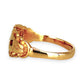XMAS DEAL | 18kt Gold Solara Vintage Ring with Garnets & Diamond Size Q