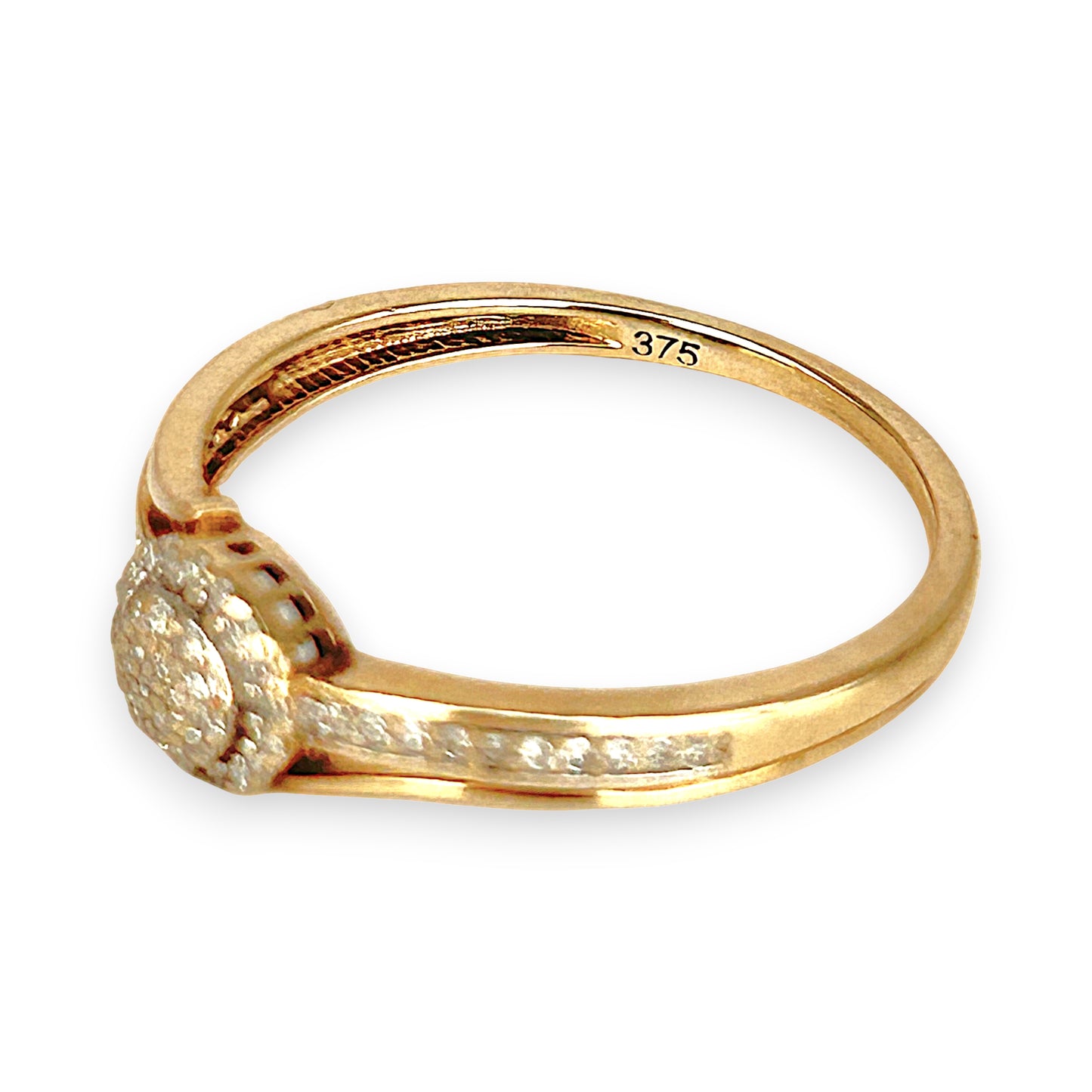 GOLD DEAL | 9ct Gold Étoile Cluster Ring TDW 0.25ct. Size O