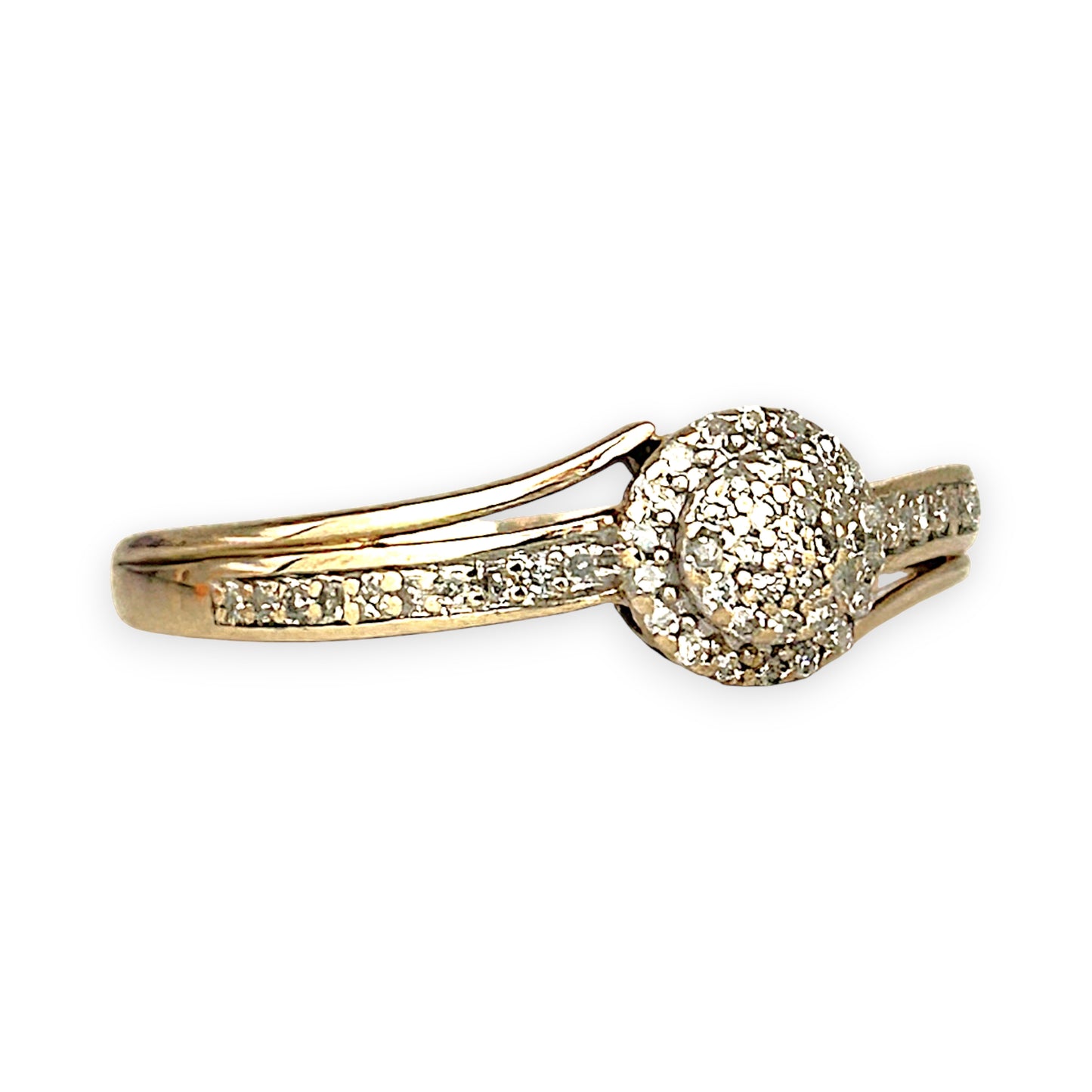 GOLD DEAL | 9ct Gold Étoile Cluster Ring TDW 0.25ct. Size O