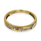 GOLD DEAL | 9ct Gold Golden Wave – Diamond Accent Ring Size L