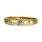 GOLD DEAL | 9ct Gold Golden Wave – Diamond Accent Ring Size L