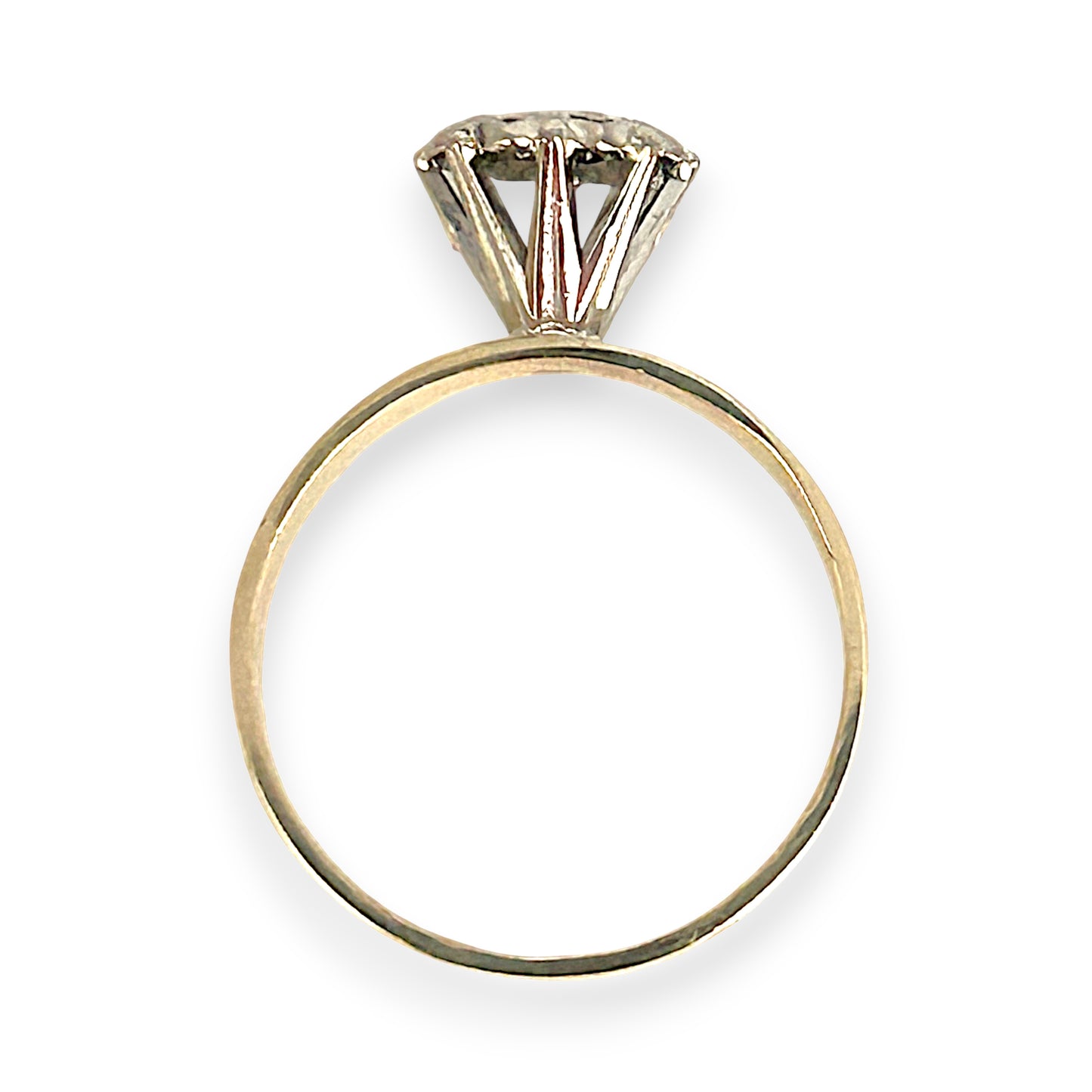 GOLD DEAL | 9ct Gold Floral Diamond Cluster Ring Size M 1/2