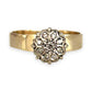 GOLD DEAL | 9ct Gold Floral Diamond Cluster Ring Size M 1/2